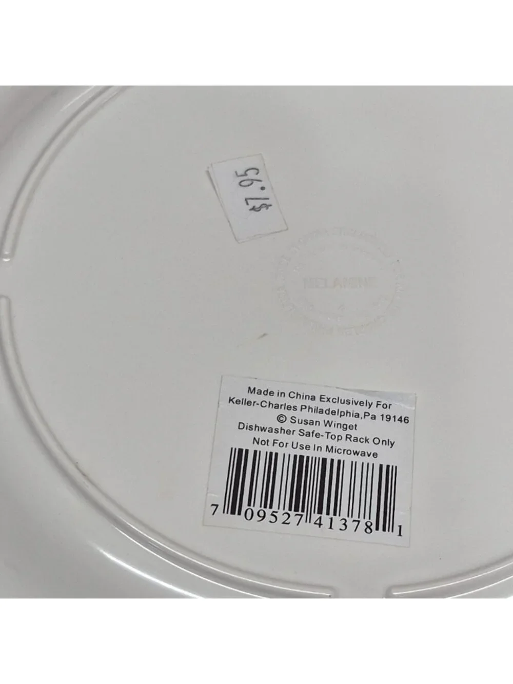 Susan Winget for Keller Charles Melamine Appetizer‎ Cocktail Plates~Lot Of 6